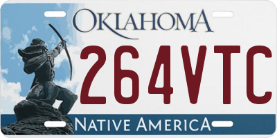 OK license plate 264VTC