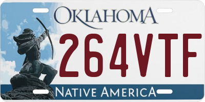 OK license plate 264VTF