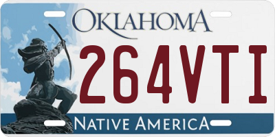 OK license plate 264VTI