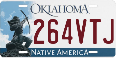 OK license plate 264VTJ