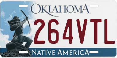 OK license plate 264VTL