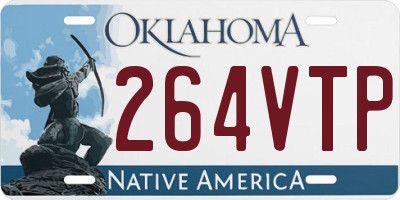 OK license plate 264VTP