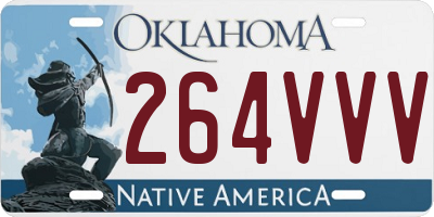 OK license plate 264VVV