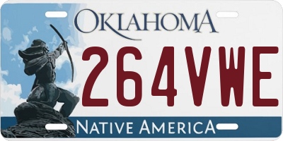OK license plate 264VWE