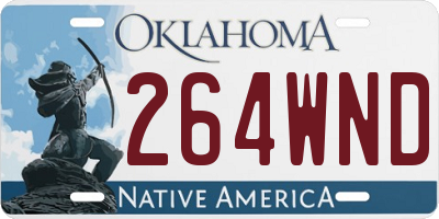 OK license plate 264WND