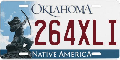OK license plate 264XLI