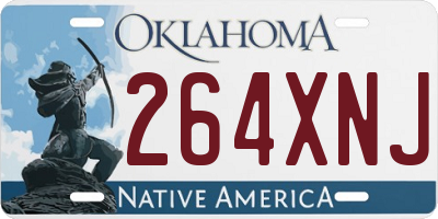 OK license plate 264XNJ