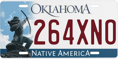OK license plate 264XNO