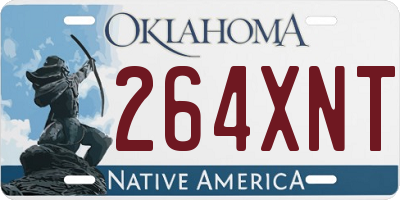 OK license plate 264XNT