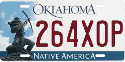 OK license plate 264XOP