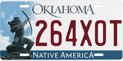 OK license plate 264XOT