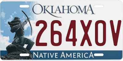 OK license plate 264XOV