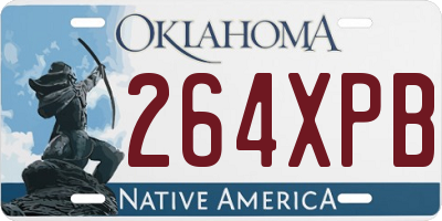 OK license plate 264XPB