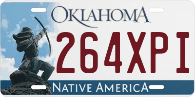 OK license plate 264XPI
