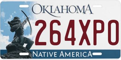 OK license plate 264XPO