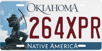 OK license plate 264XPR