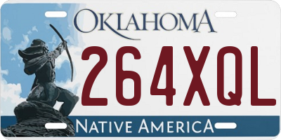 OK license plate 264XQL