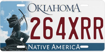 OK license plate 264XRR