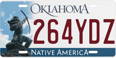 OK license plate 264YDZ