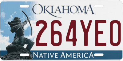 OK license plate 264YEO