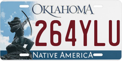 OK license plate 264YLU