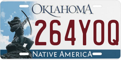 OK license plate 264YOQ