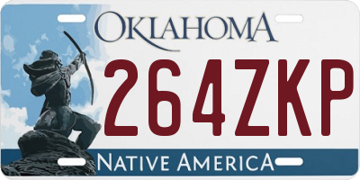 OK license plate 264ZKP