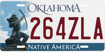 OK license plate 264ZLA