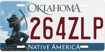 OK license plate 264ZLP