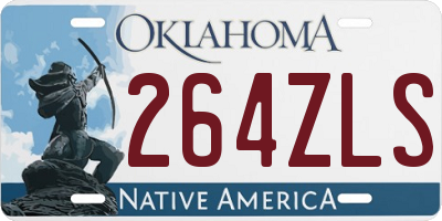 OK license plate 264ZLS