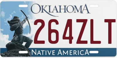 OK license plate 264ZLT