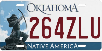 OK license plate 264ZLU