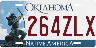 OK license plate 264ZLX