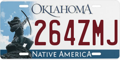 OK license plate 264ZMJ