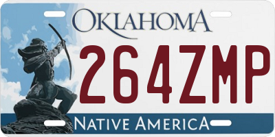 OK license plate 264ZMP