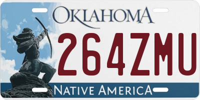 OK license plate 264ZMU