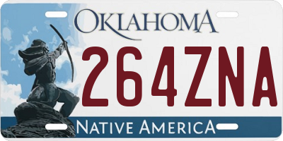 OK license plate 264ZNA