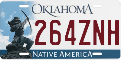 OK license plate 264ZNH