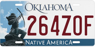 OK license plate 264ZOF