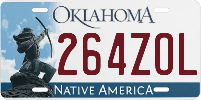 OK license plate 264ZOL