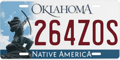 OK license plate 264ZOS