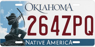 OK license plate 264ZPQ