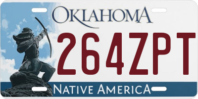 OK license plate 264ZPT