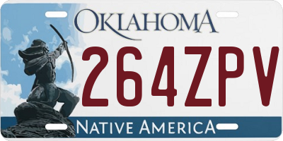 OK license plate 264ZPV