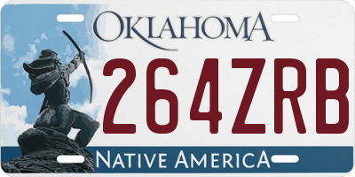 OK license plate 264ZRB