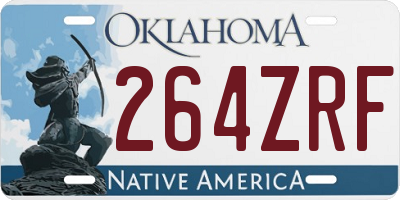 OK license plate 264ZRF