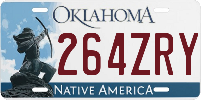 OK license plate 264ZRY