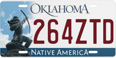 OK license plate 264ZTD