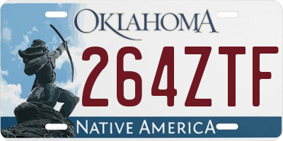 OK license plate 264ZTF
