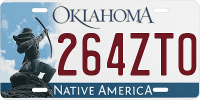 OK license plate 264ZTO